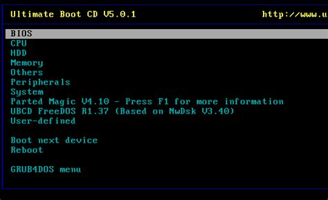 Ultimate Boot CD – LiveCD for hardware diags and more